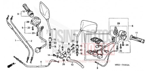 HEBELGRIFF/SCHALTER/ KABEL (CB600F3/4/5/6) CB600F4 de 2004